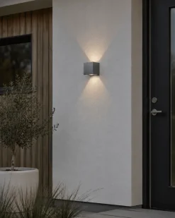 Alu Box 12cm vägglampa