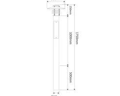 Arnäs 125cm pollare
