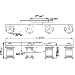 Ashland Bay 85cm badrumslampa