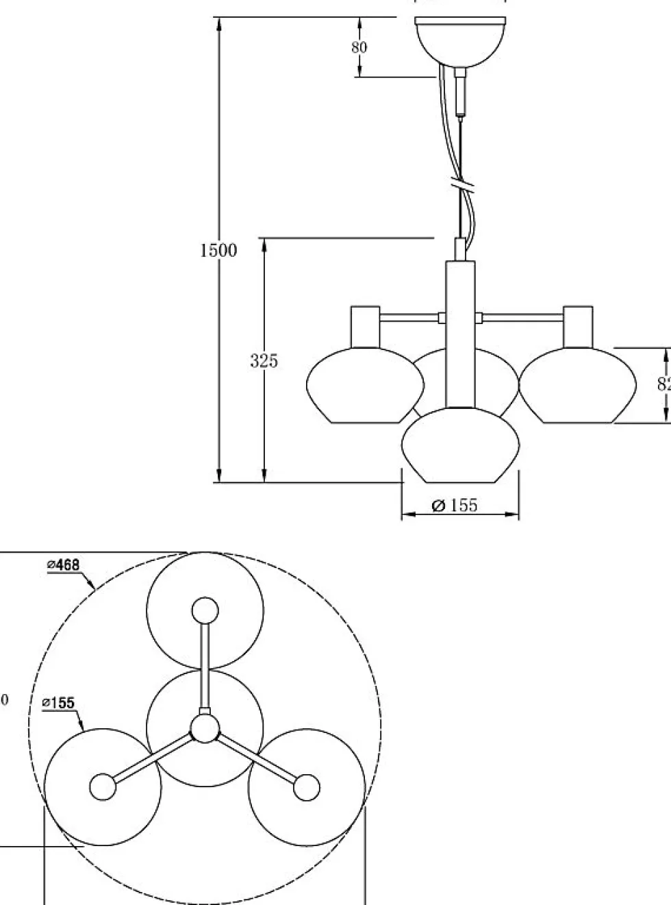 Bell Ø47 taklampa