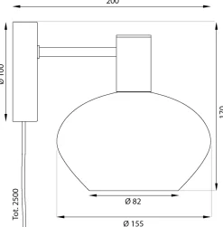 Bell Ø15 vägglampa