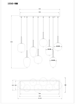 Blacky 102cm taklampa