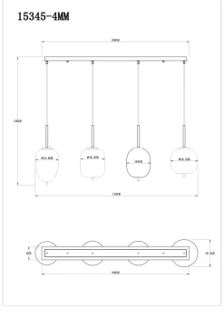 Blacky 110cm taklampa