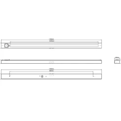 Bänky m. uttag 118cm