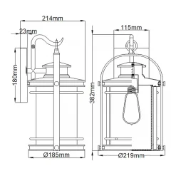 Booker 38cm utelampa