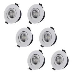 D-007 Downlight 3000K 6-pack