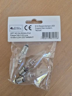 E10 LED 0,2W 2700K 3-pack