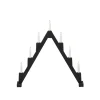 Elljusstake 7ljus vikbar