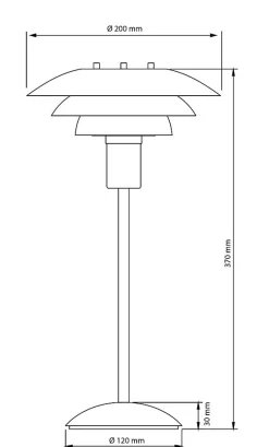 Epsilon 37cm bordslampa