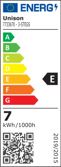 E27 7W 2700K 3-steg dimbar minne