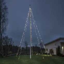 Flaggstångsslinga varmvit 10m