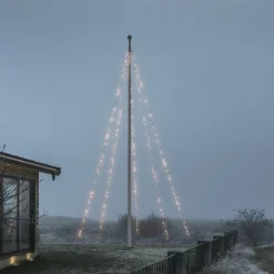 Flaggstångsslinga varmvit 8m
