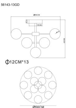 Grappy Ø56 plafond