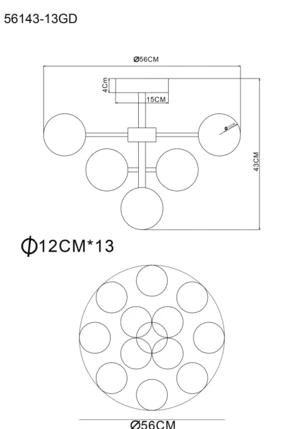 Grappy Ø56 plafond
