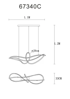 Iduna 110cm taklampa