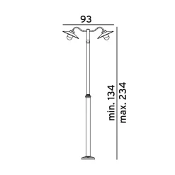 Karlstad 235cm stolpe
