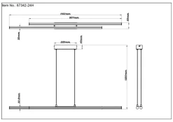 Kirina 110cm taklampa
