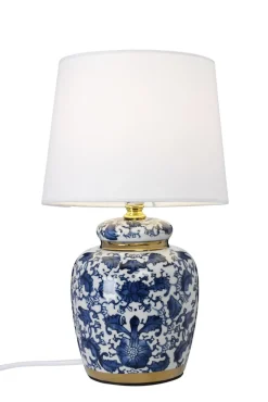 Klassisk blå 30cm bordslampa