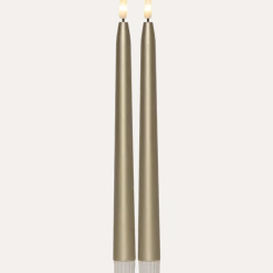 LED Antikljus Flamme Metal 28cm