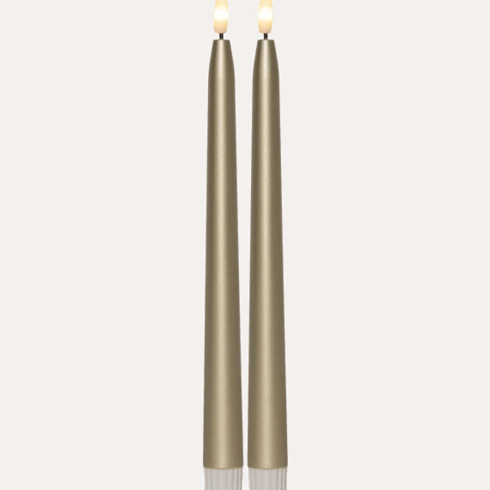 LED Antikljus Flamme Metal 28cm