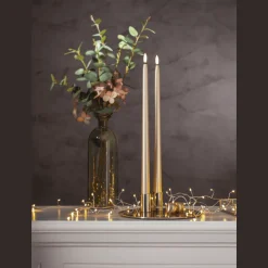 LED Antikljus Flamme Metal 40cm