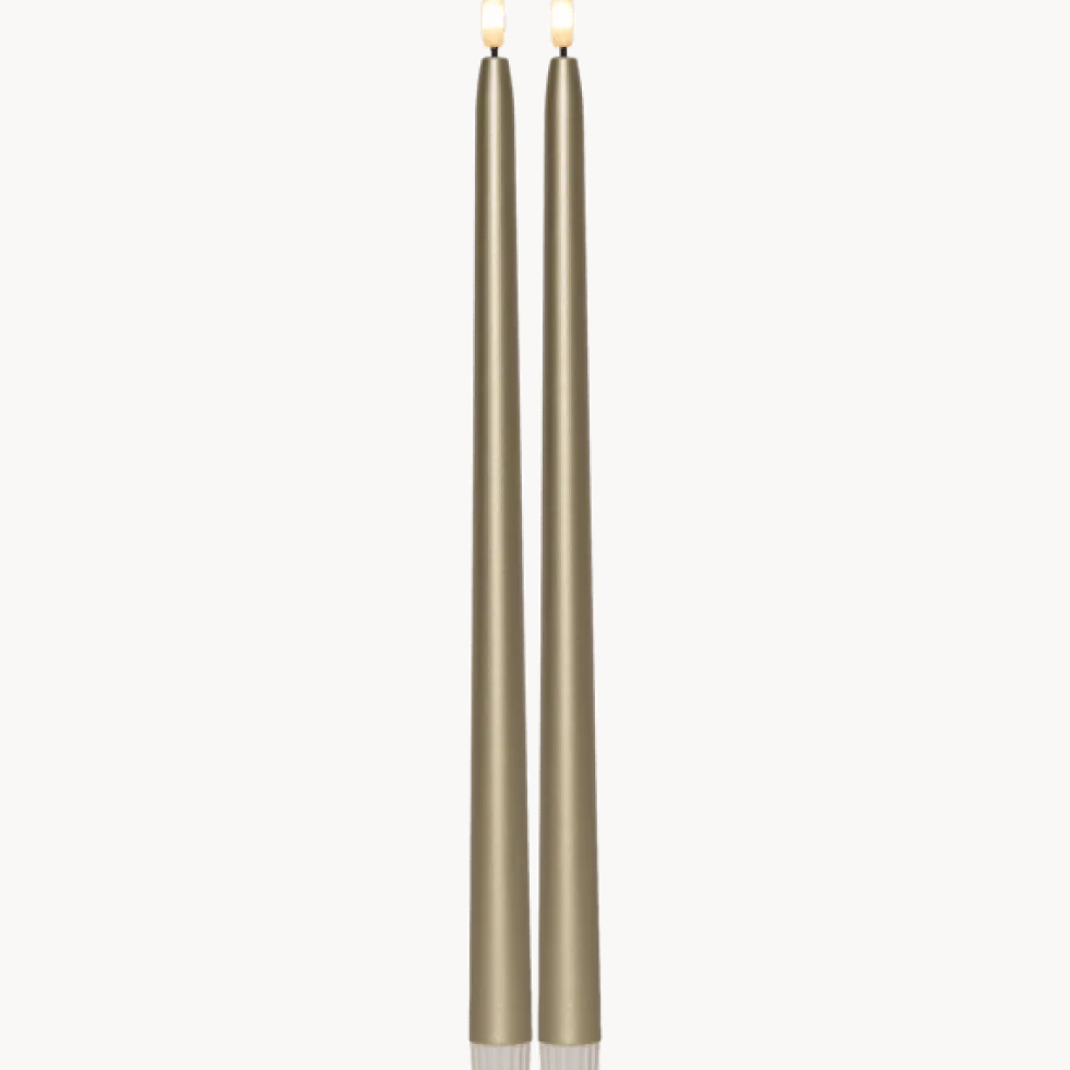 LED Antikljus Flamme Metal 40cm