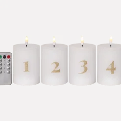 LED Blockljus Flamme Advent