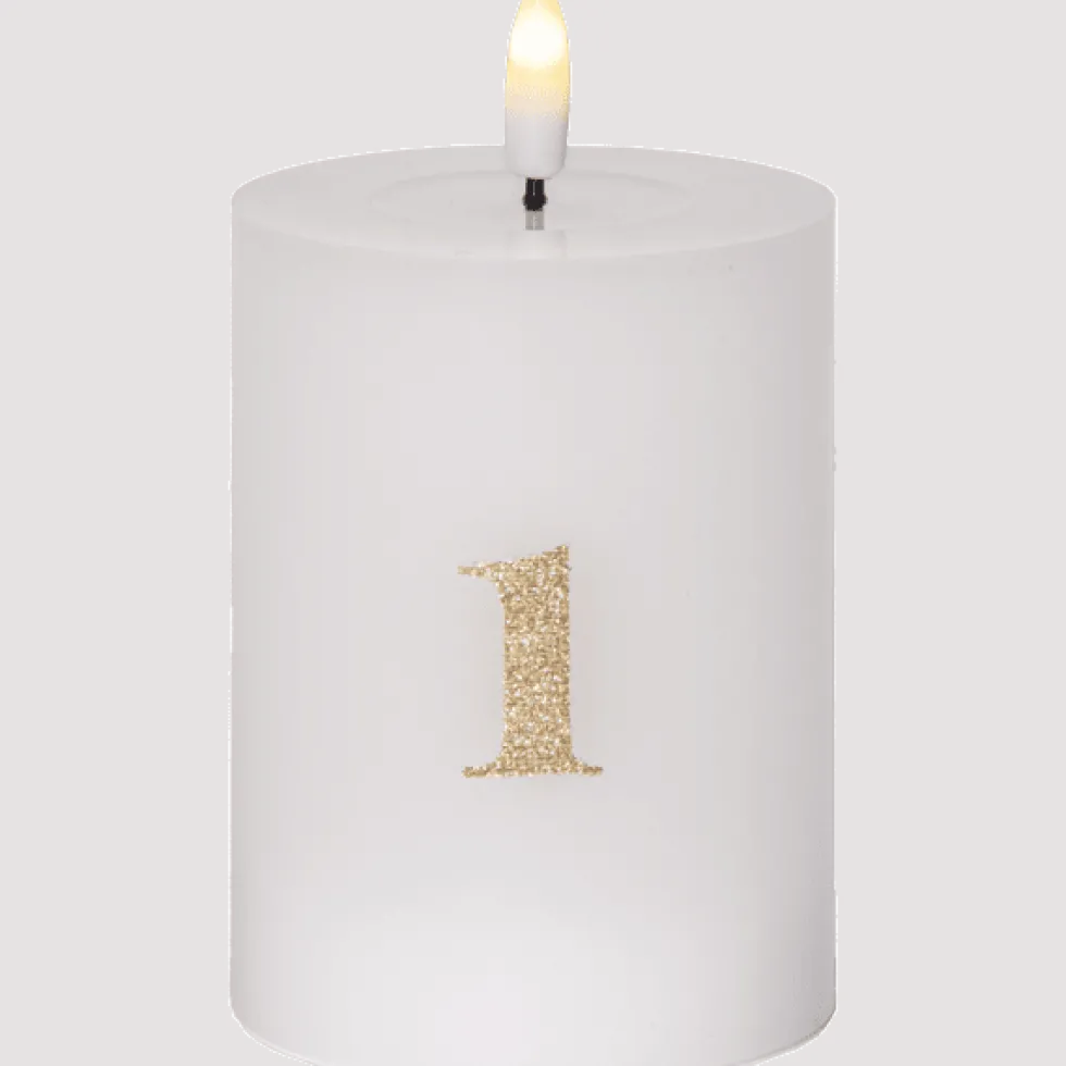 LED Blockljus Flamme Advent