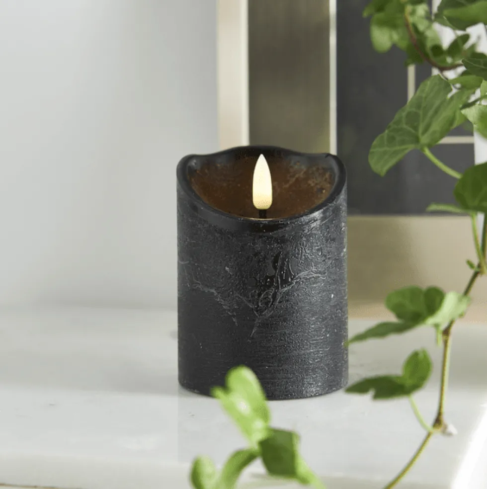 LED Blockljus Flamme Rustic
