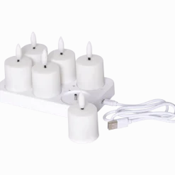 LED Värmeljus 6-pack Flamme Charge Set