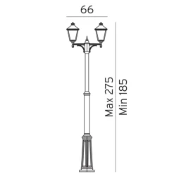 London 275cm stolpe