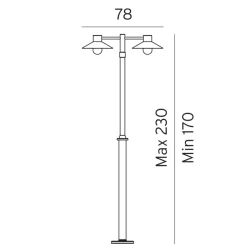 Lund 230cm stolpe