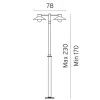 Lund 230cm stolpe
