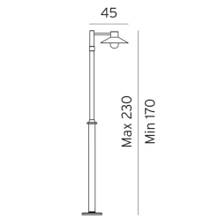 Lund 230cm stolpe