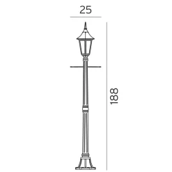 Milano 188cm stolpe