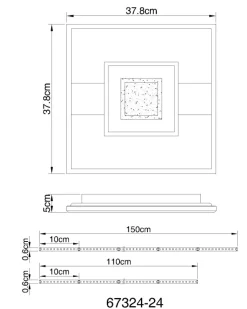 Pikara 38cm plafond