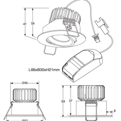 Q-16 Mini Downlight 3000K