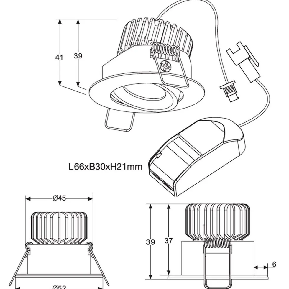 Q-16 Mini Downlight 3000K