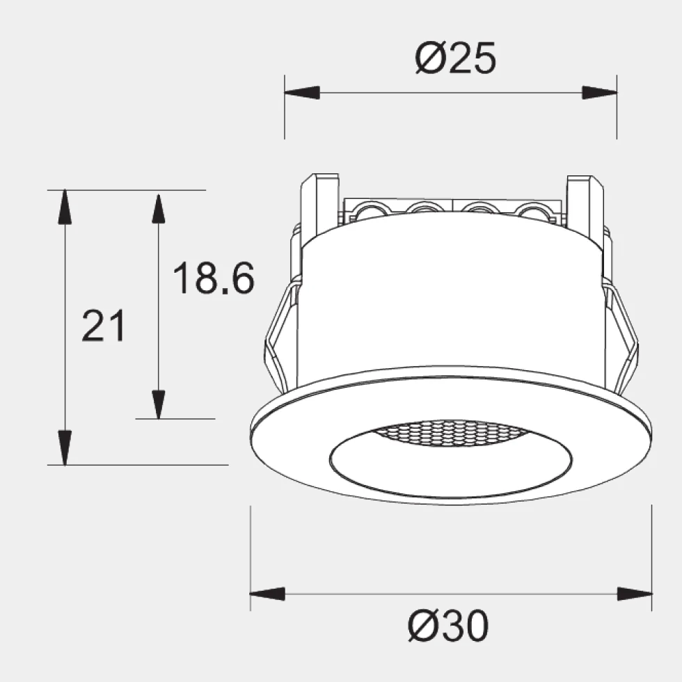 Q-20 Mini Downlight 3000K 10-pack