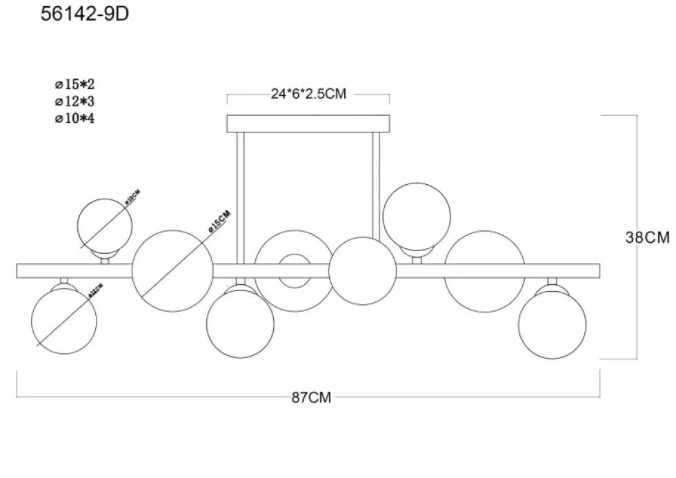 Riha 87cm plafond