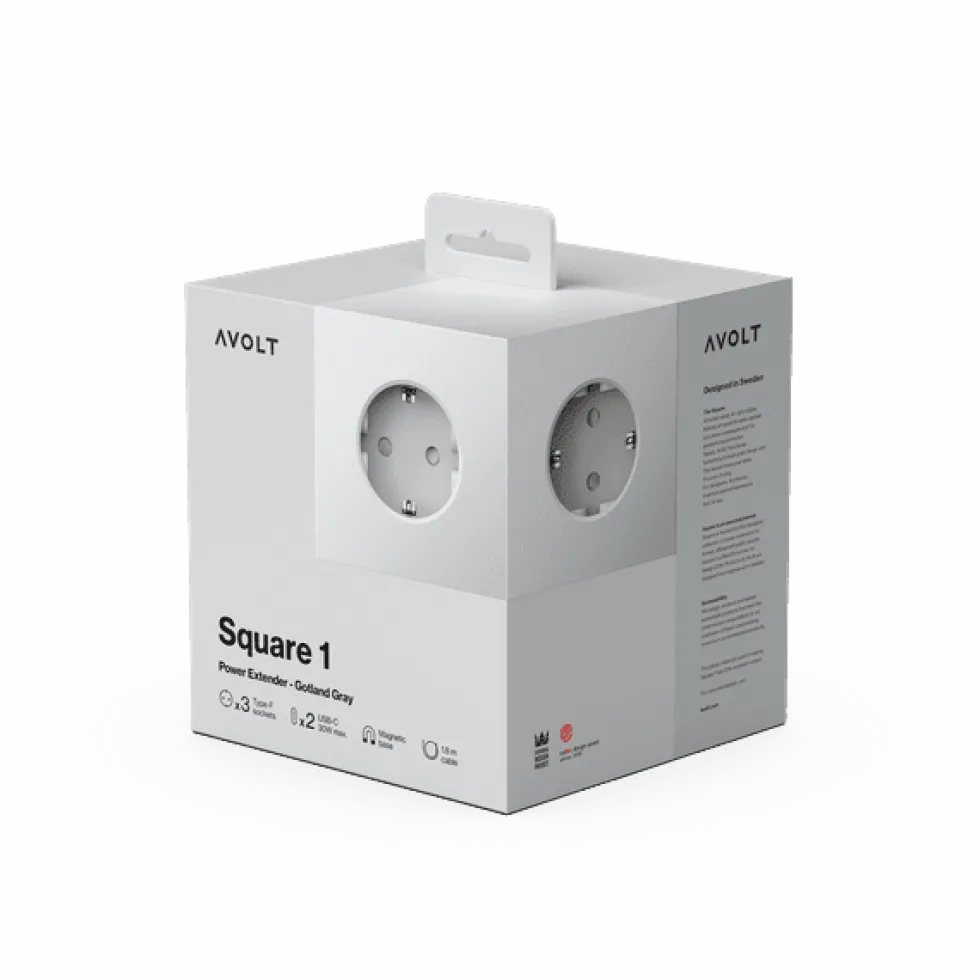 Square 1 with 30W Dual USBC & Magnetic base, 1.8m