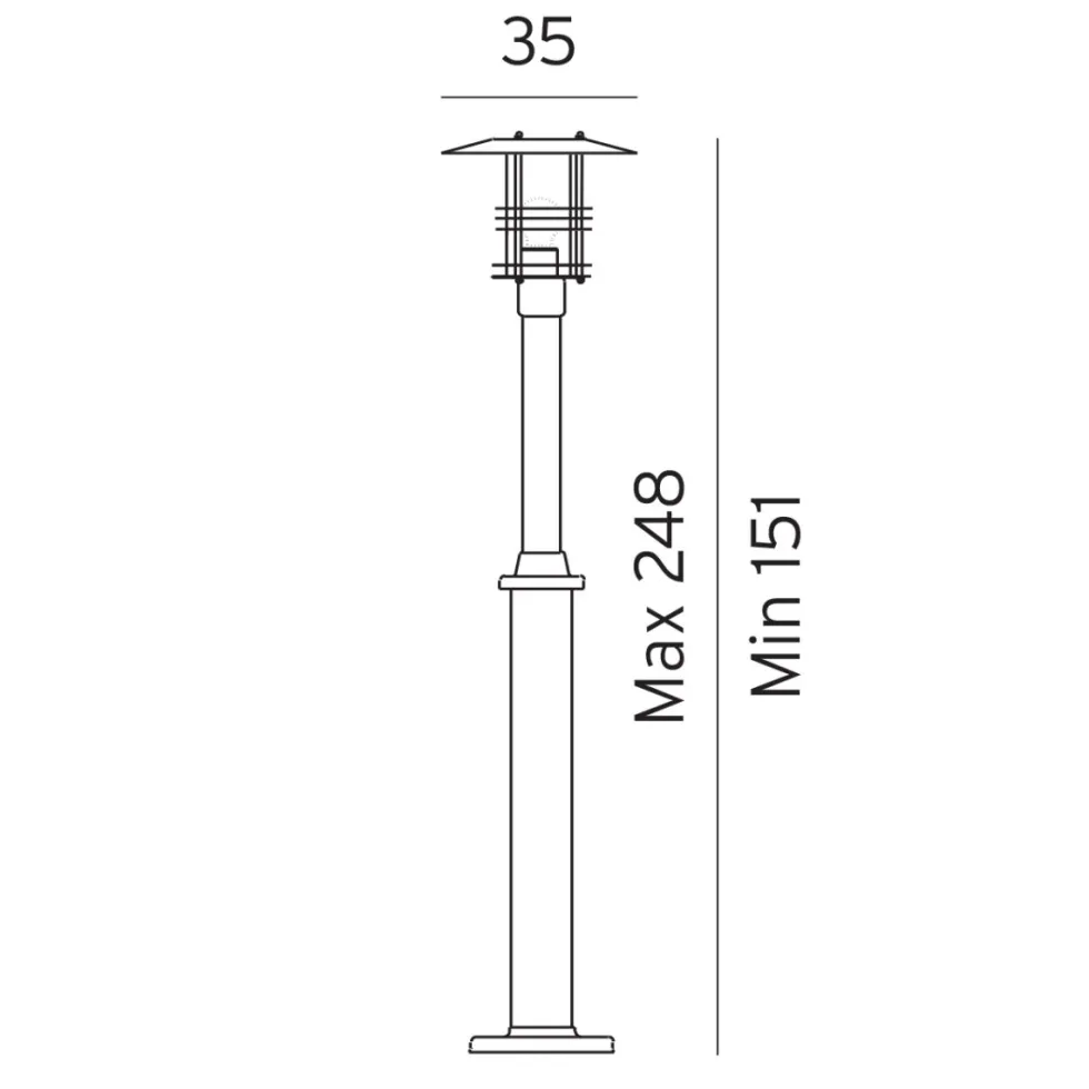 Stockholm 248cm stolpe
