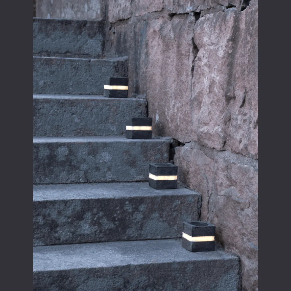 Stonecube 2-pack solcellslampa