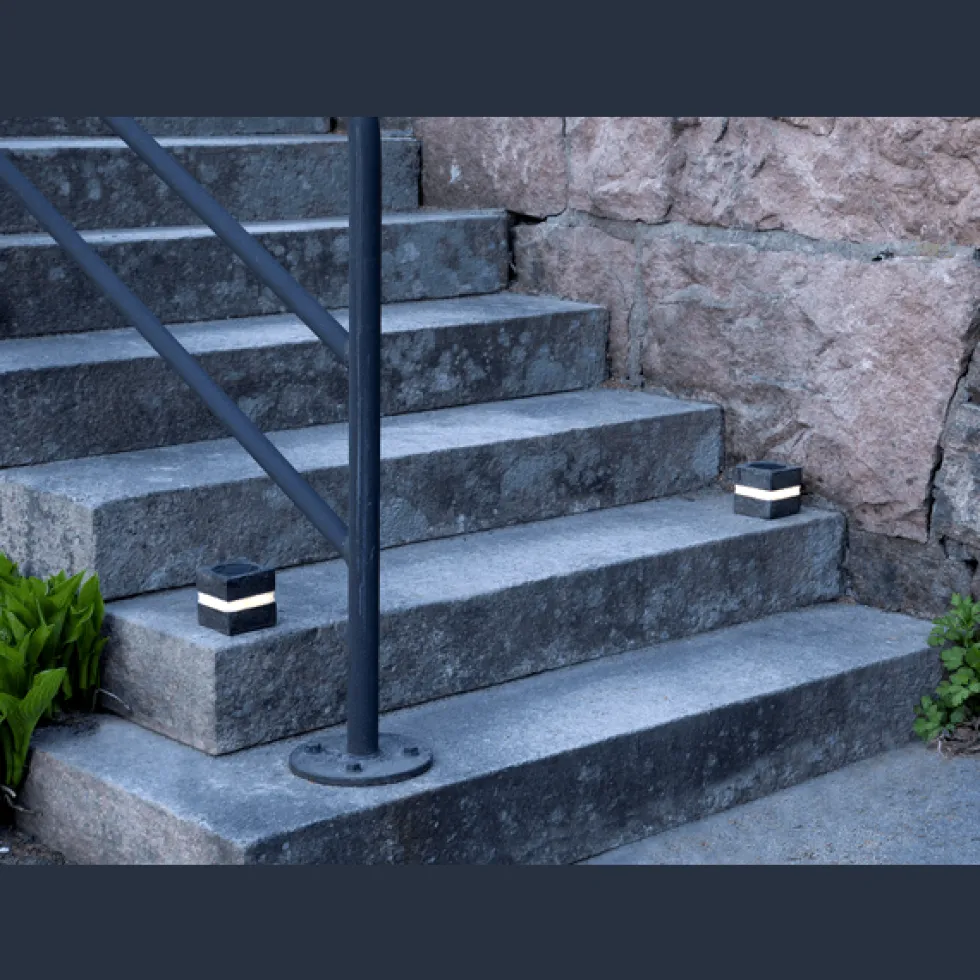 Stonecube 2-pack solcellslampa